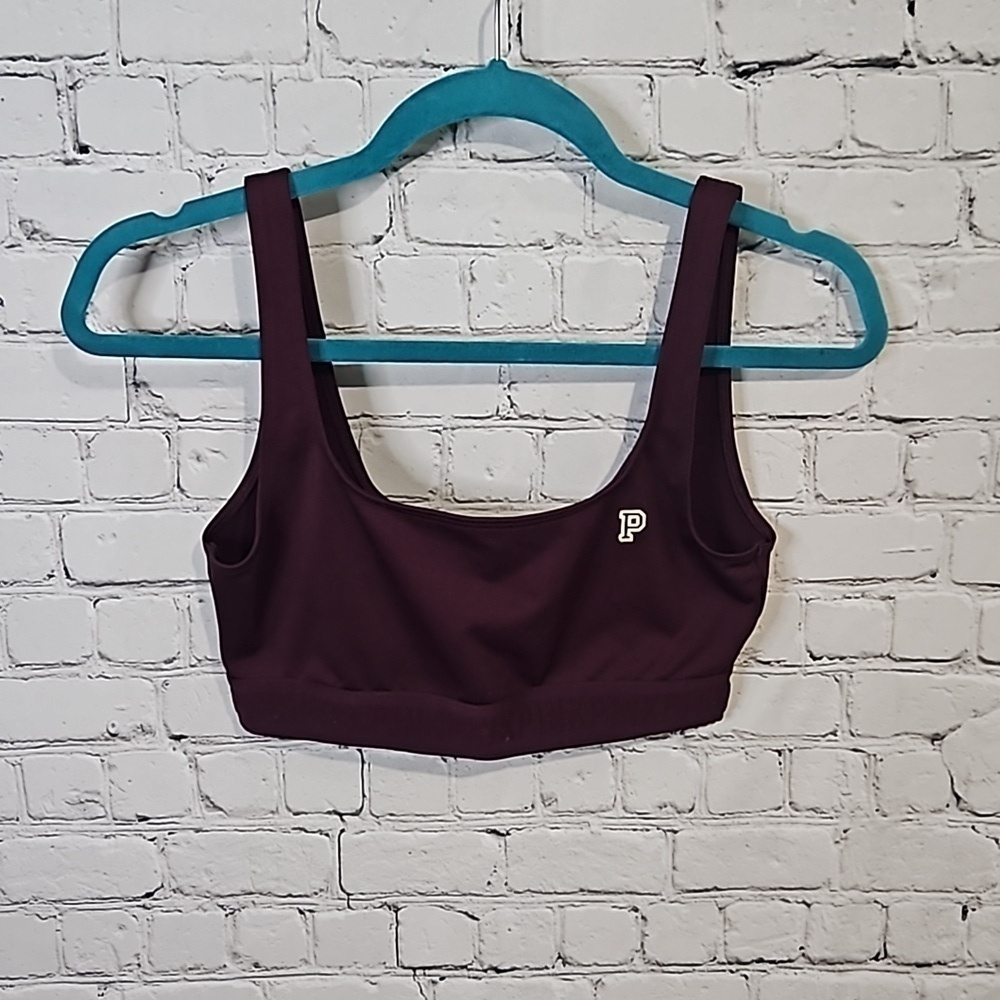 Pink VS lightly lined sports bra